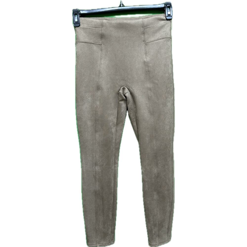 Spanx Beige Faux Suede Legging Pants Size Small